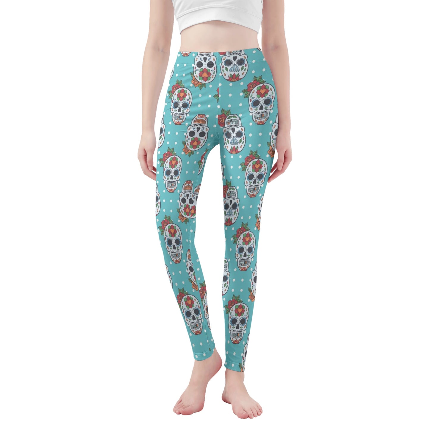 Day of the dead candy skull gothic Women's Leggings