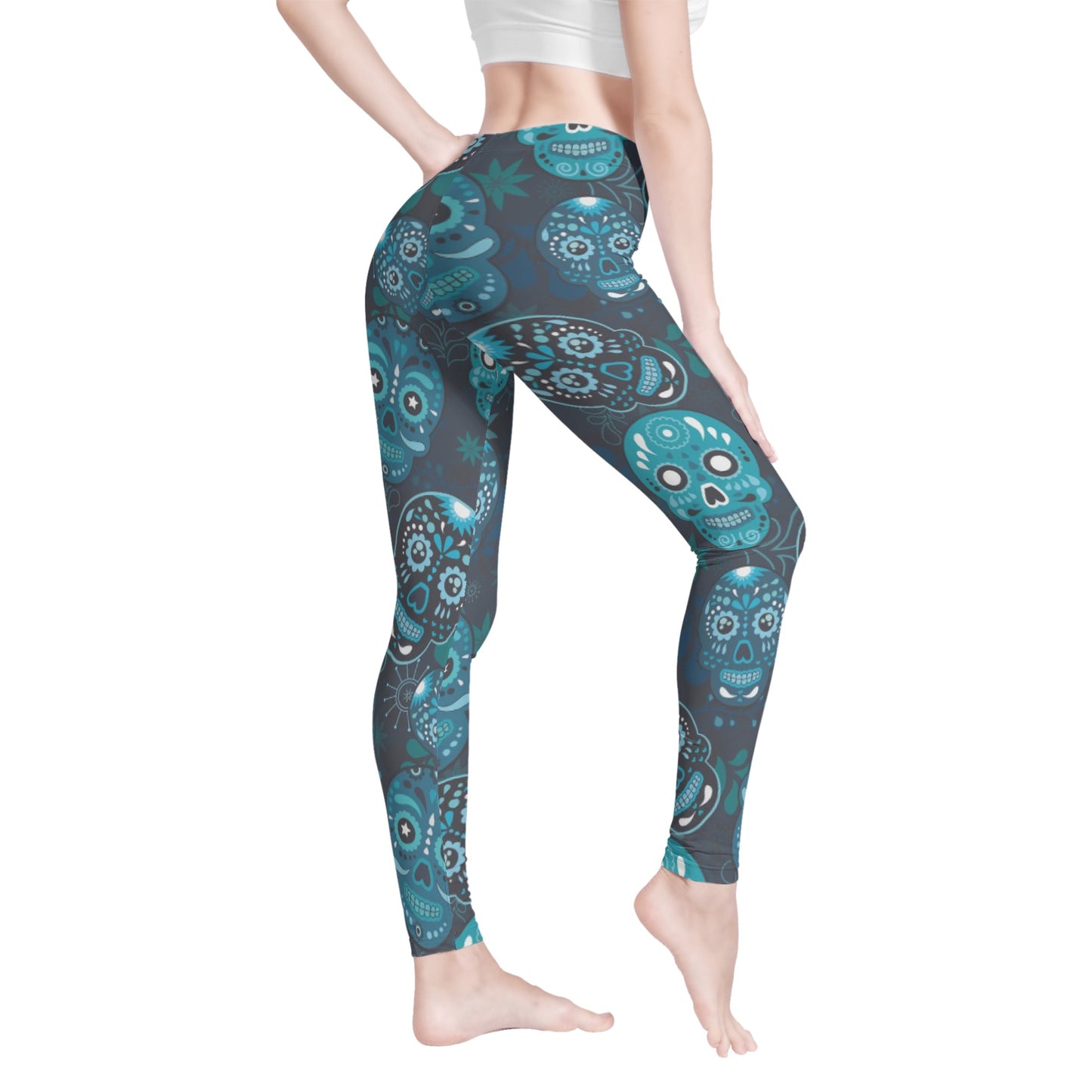 Sugar skull skeleton Halloween Women's Leggings