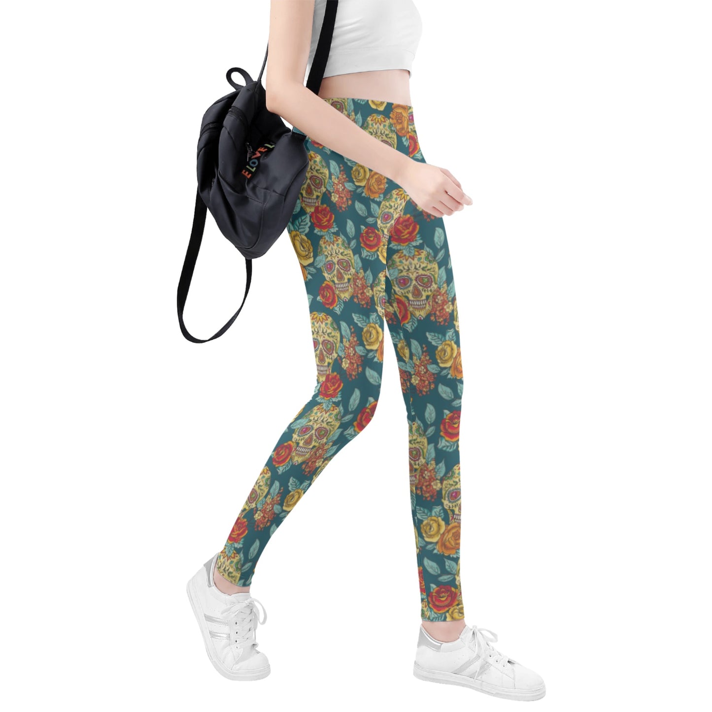 Skeleton gothic sugar skull Women's Leggings