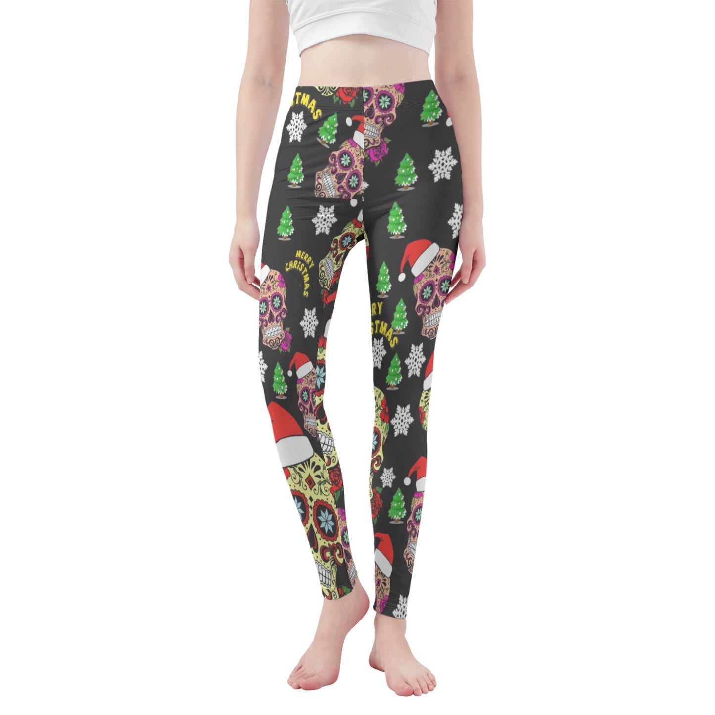 Sugar skull halloween candy skull Women's Leggings