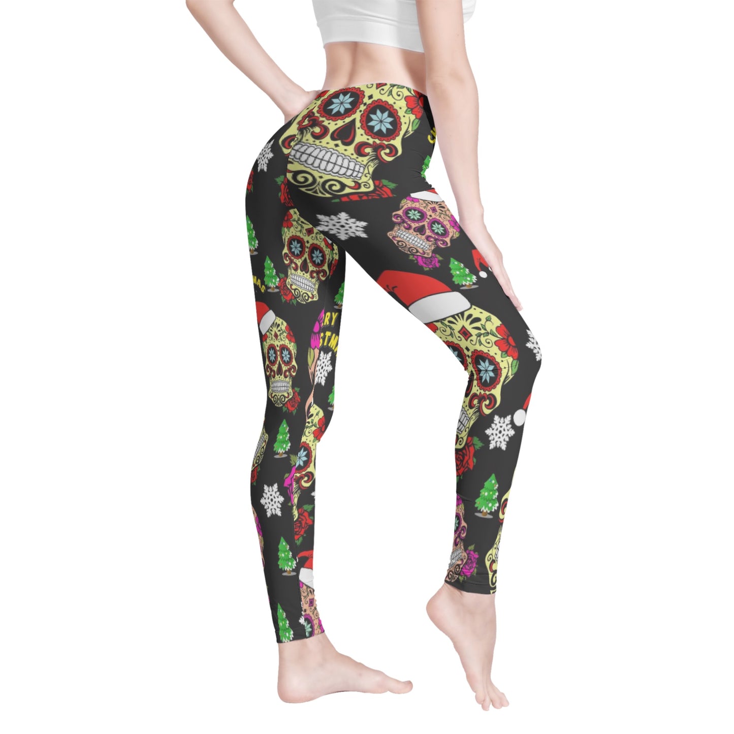 Sugar skull halloween candy skull Women's Leggings