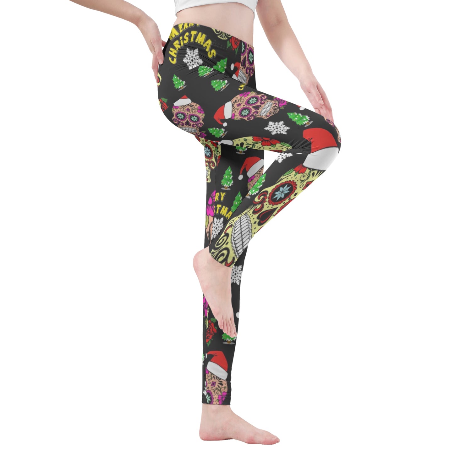 Sugar skull halloween candy skull Women's Leggings