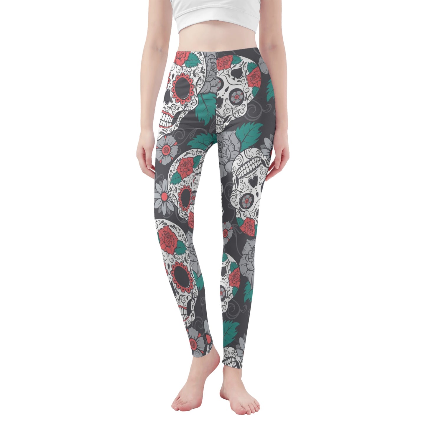 Sugar skull day of the dead Women's Leggings