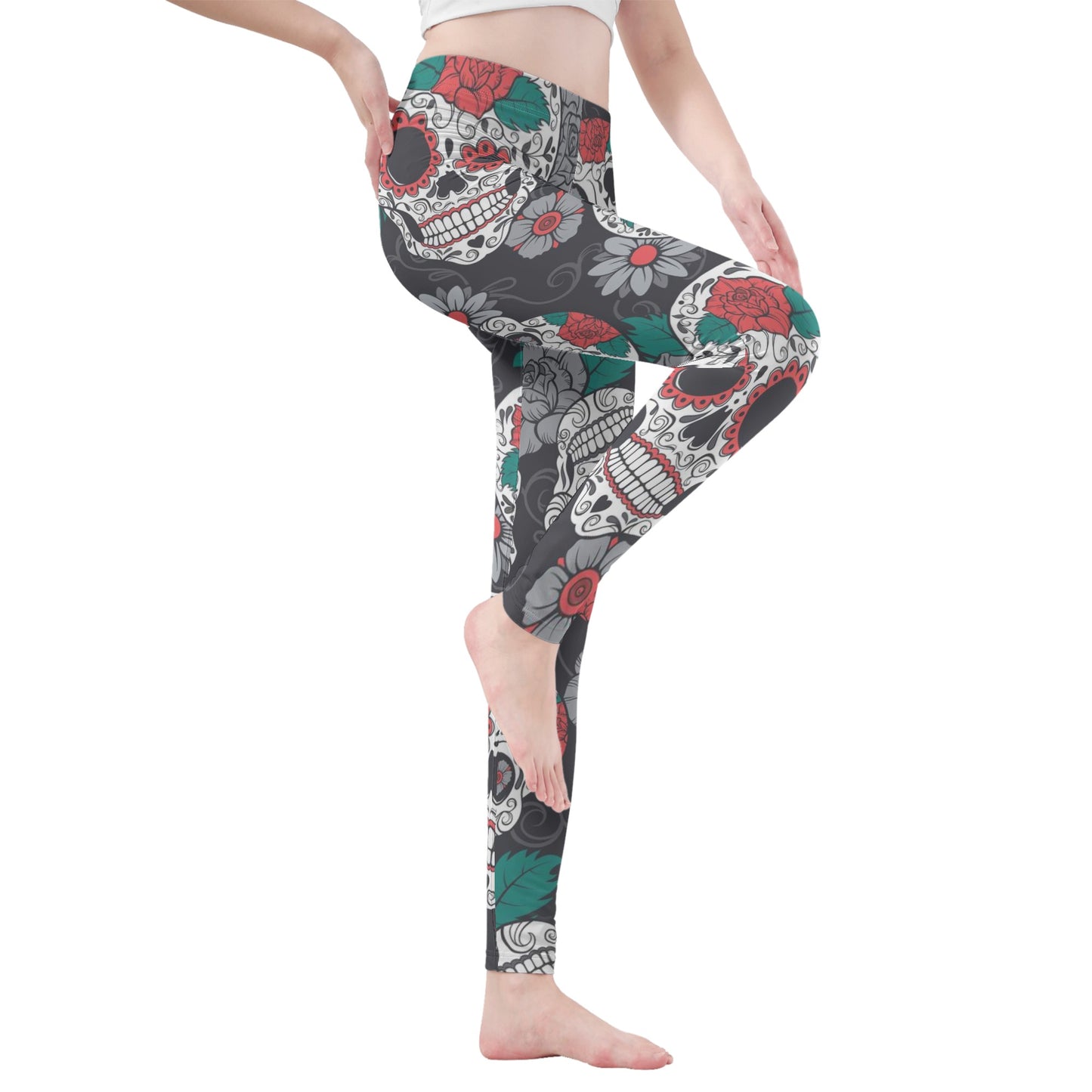 Sugar skull day of the dead Women's Leggings