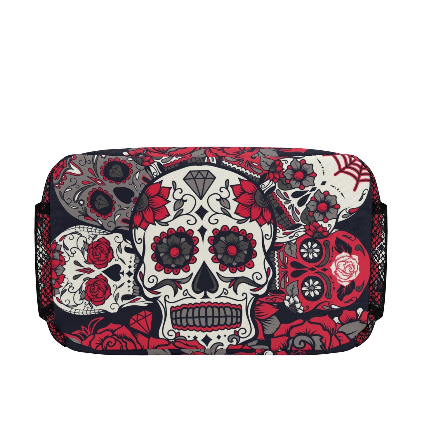 All Floral sugar skull pattern Over Printing Lunch Bag