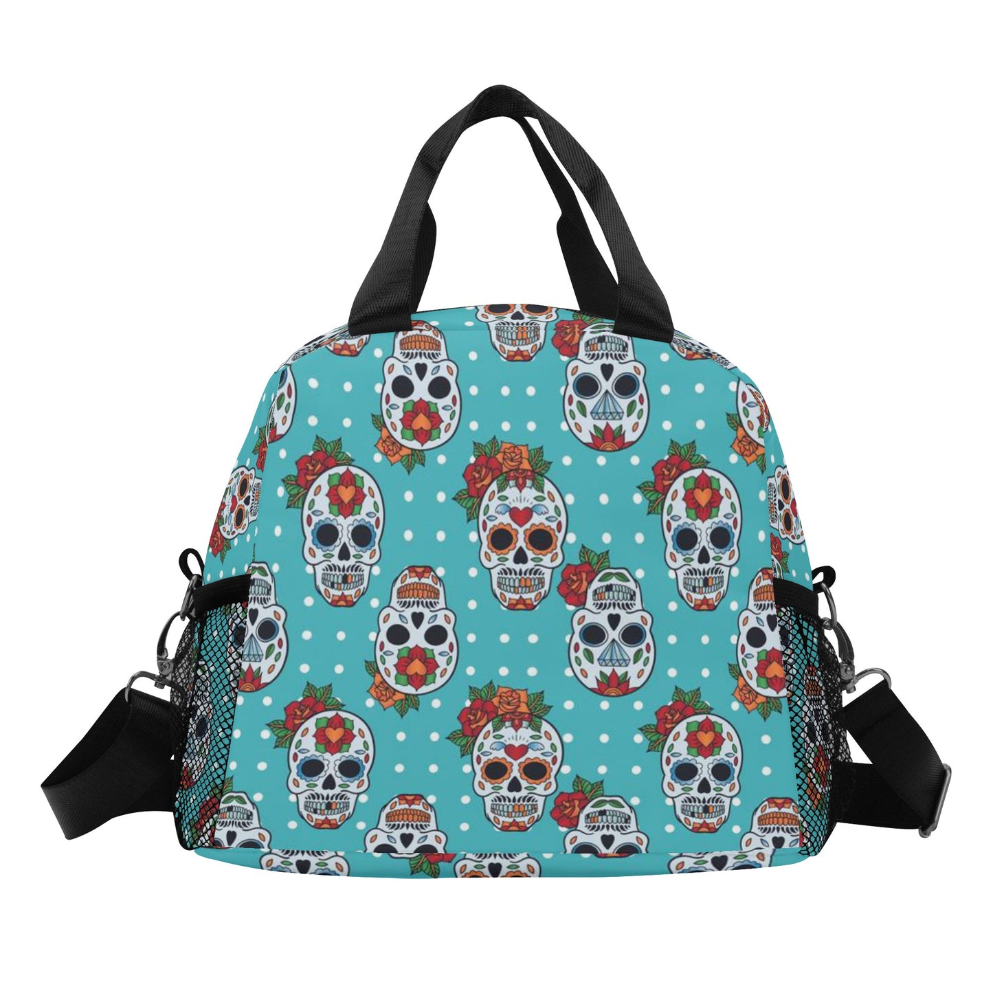 All Rose sugar skull pattern Over Printing Lunch Bag