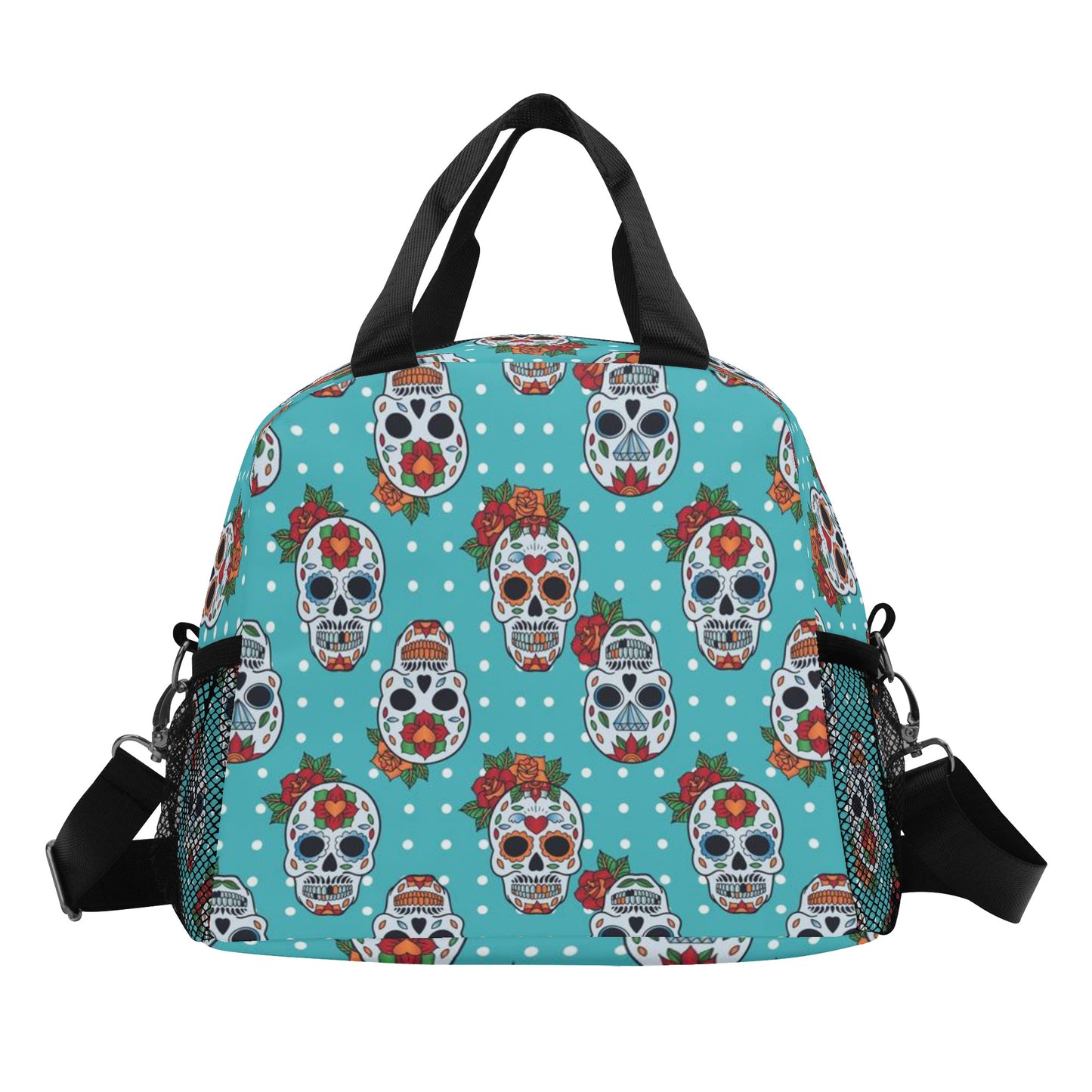 All Rose sugar skull pattern Over Printing Lunch Bag
