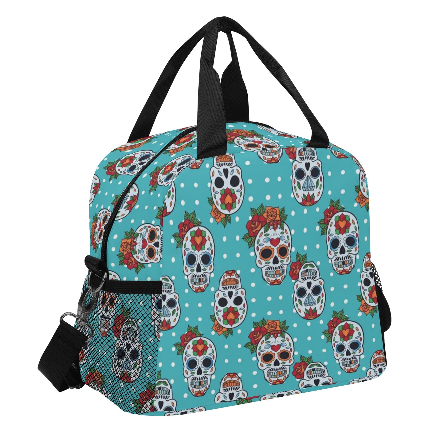 All Rose sugar skull pattern Over Printing Lunch Bag