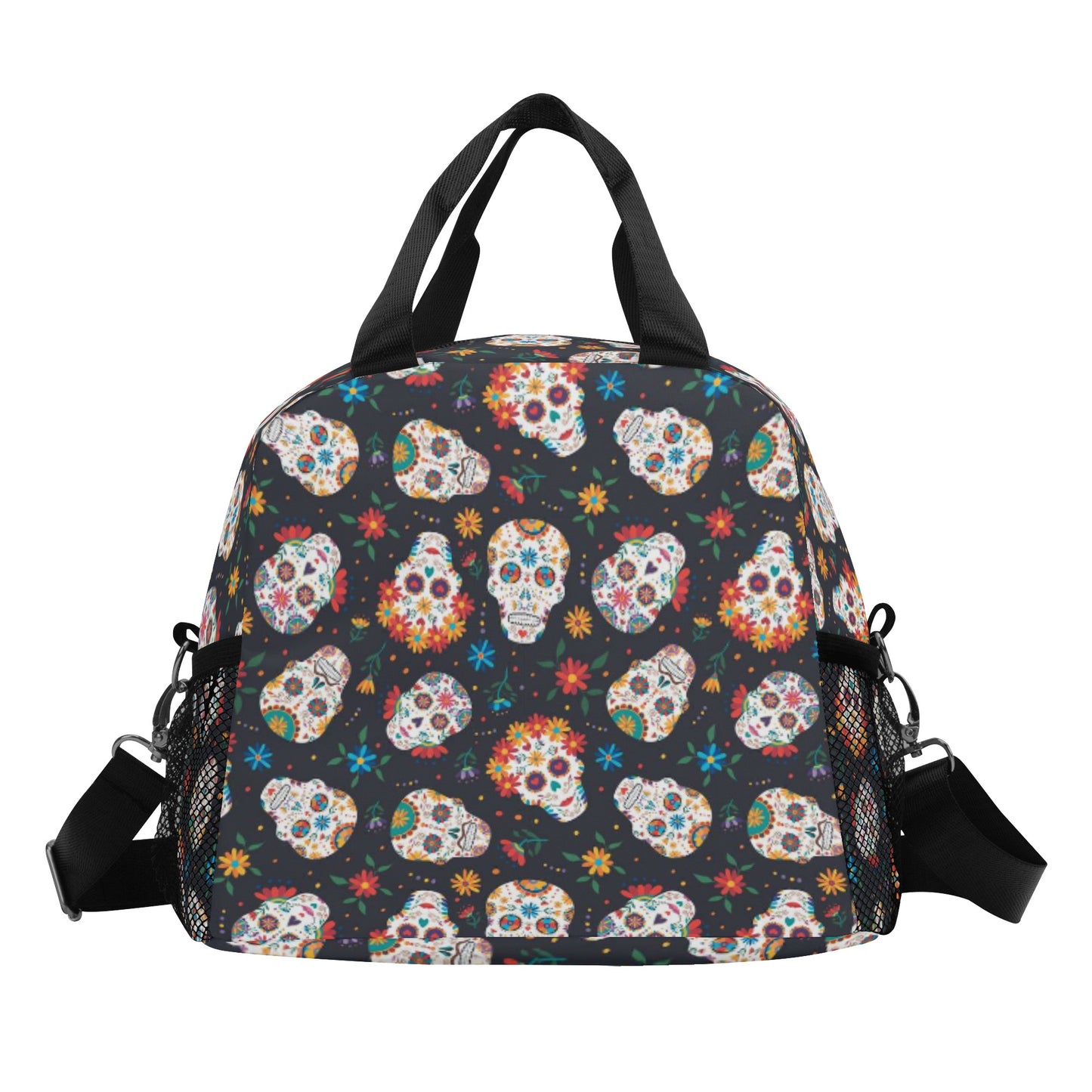 All Day of the dead sugar skull pattern Over Printing Lunch Bag