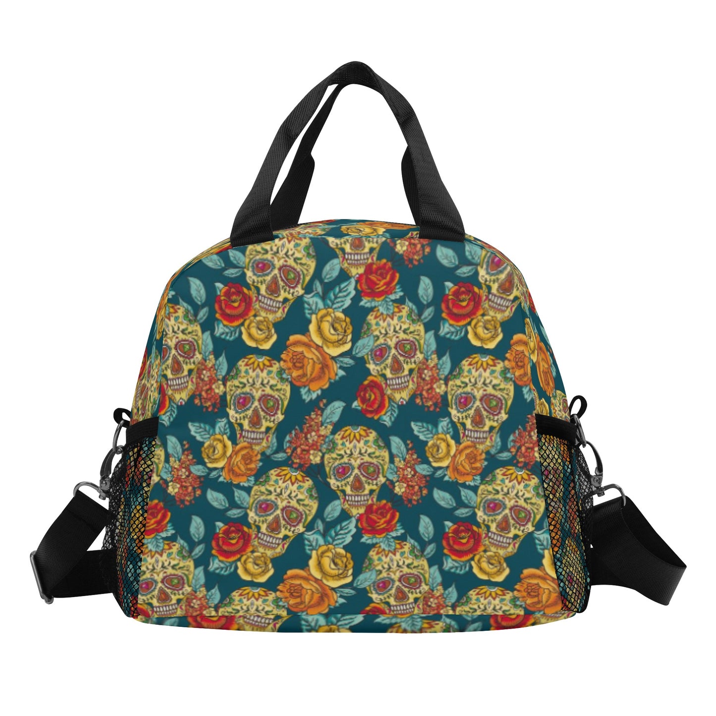 All Floral sugar skull Over Printing Lunch Bag