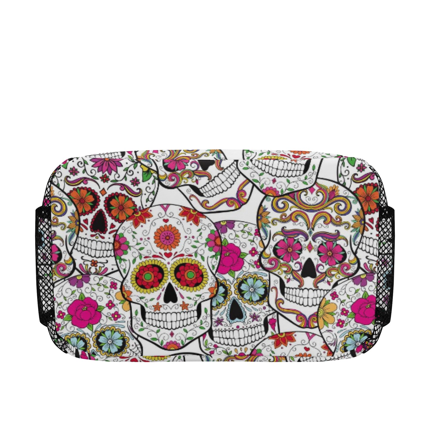 AlFloral skeleton Halloween grim reaper floral l Over Printing Lunch Bag