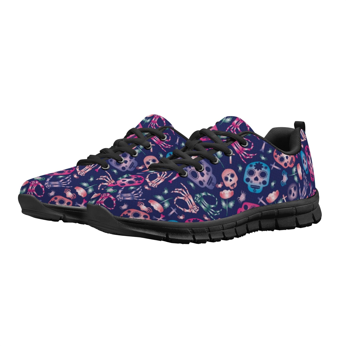 Sugar skull day of the dead pattern Women's Running Shoes