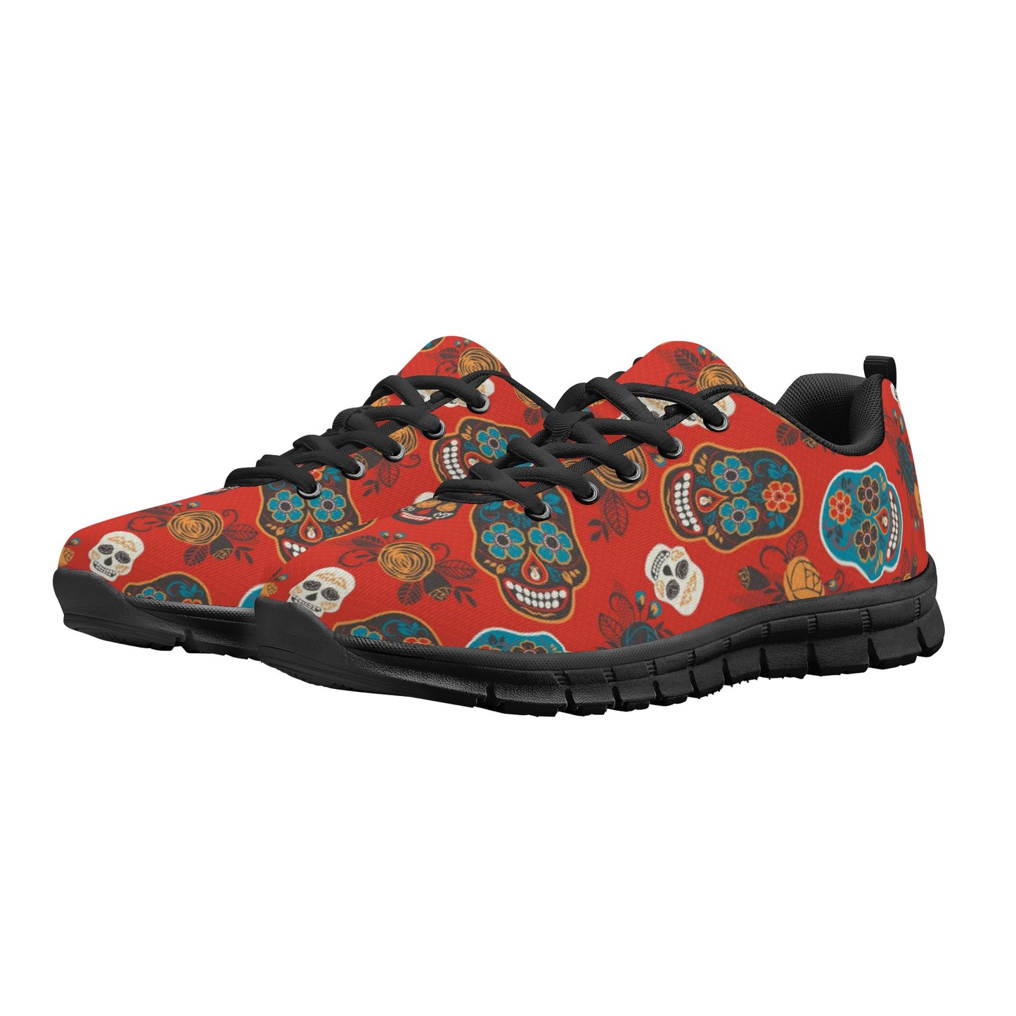 Sugar skull day of the dead pattern Women's Running Shoes