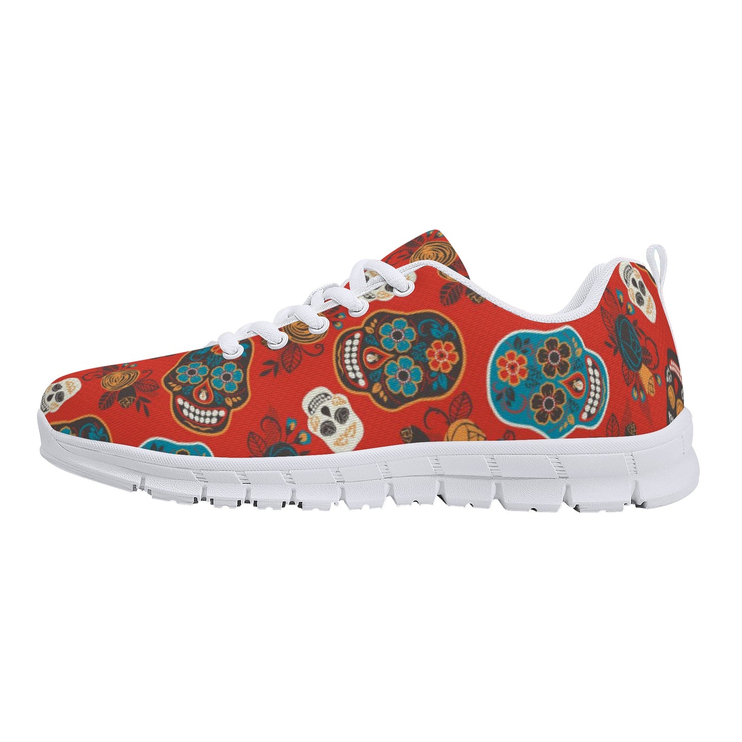 Sugar skull day of the dead pattern Women's Running Shoes