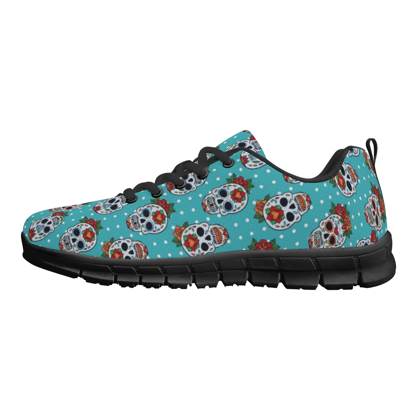 Sugar skull day of the dead pattern Women's Running Shoes