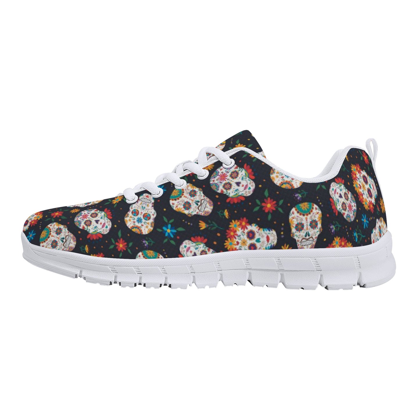 Sugar skull day of the dead pattern Women's Running Shoes