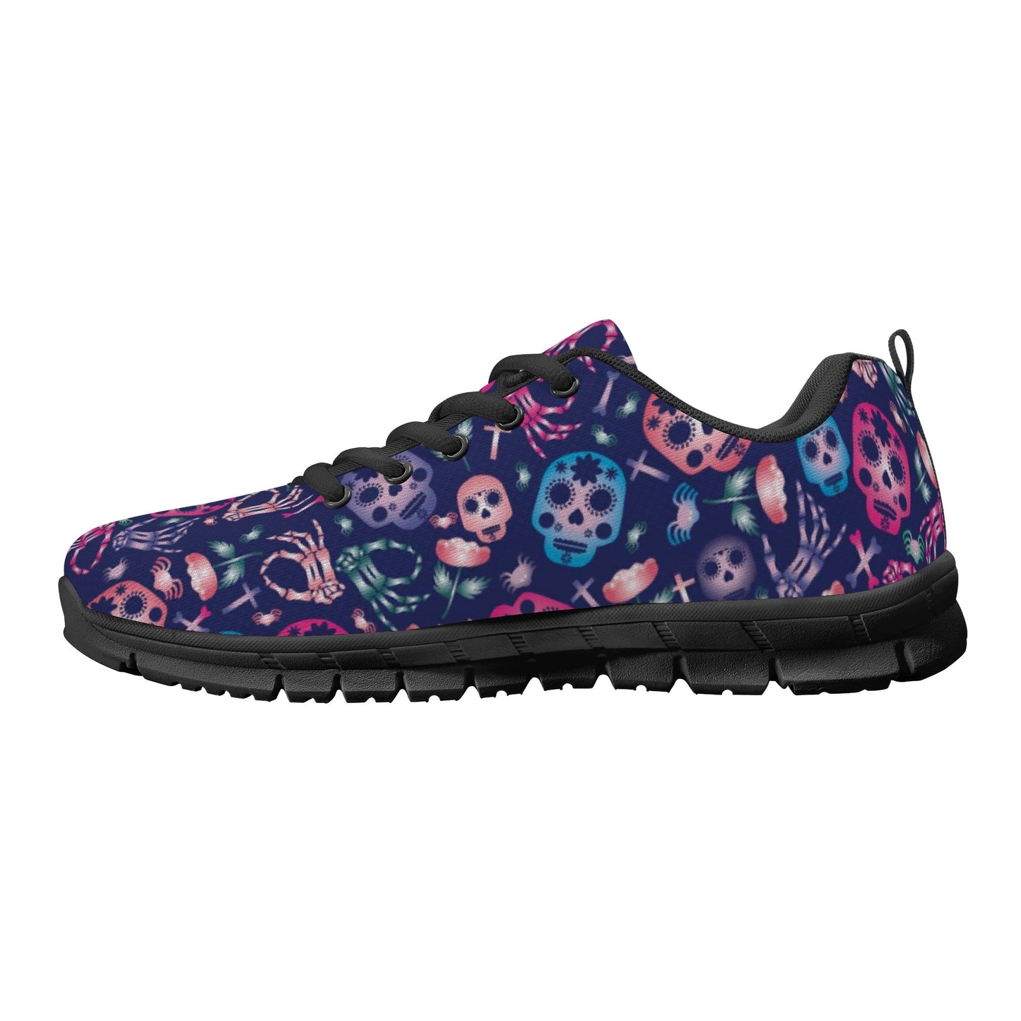 Sugar skull day of the dead pattern Women's Running Shoes