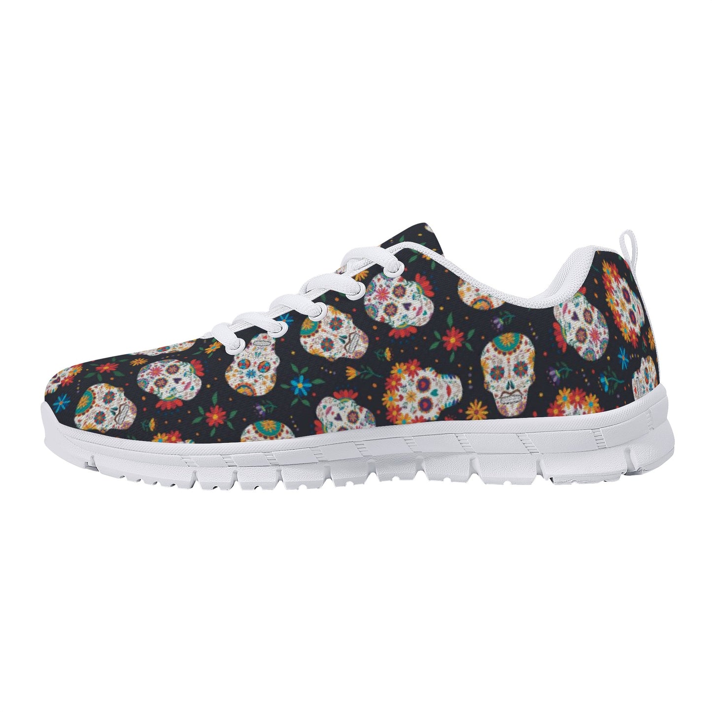 Sugar skull day of the dead pattern Women's Running Shoes