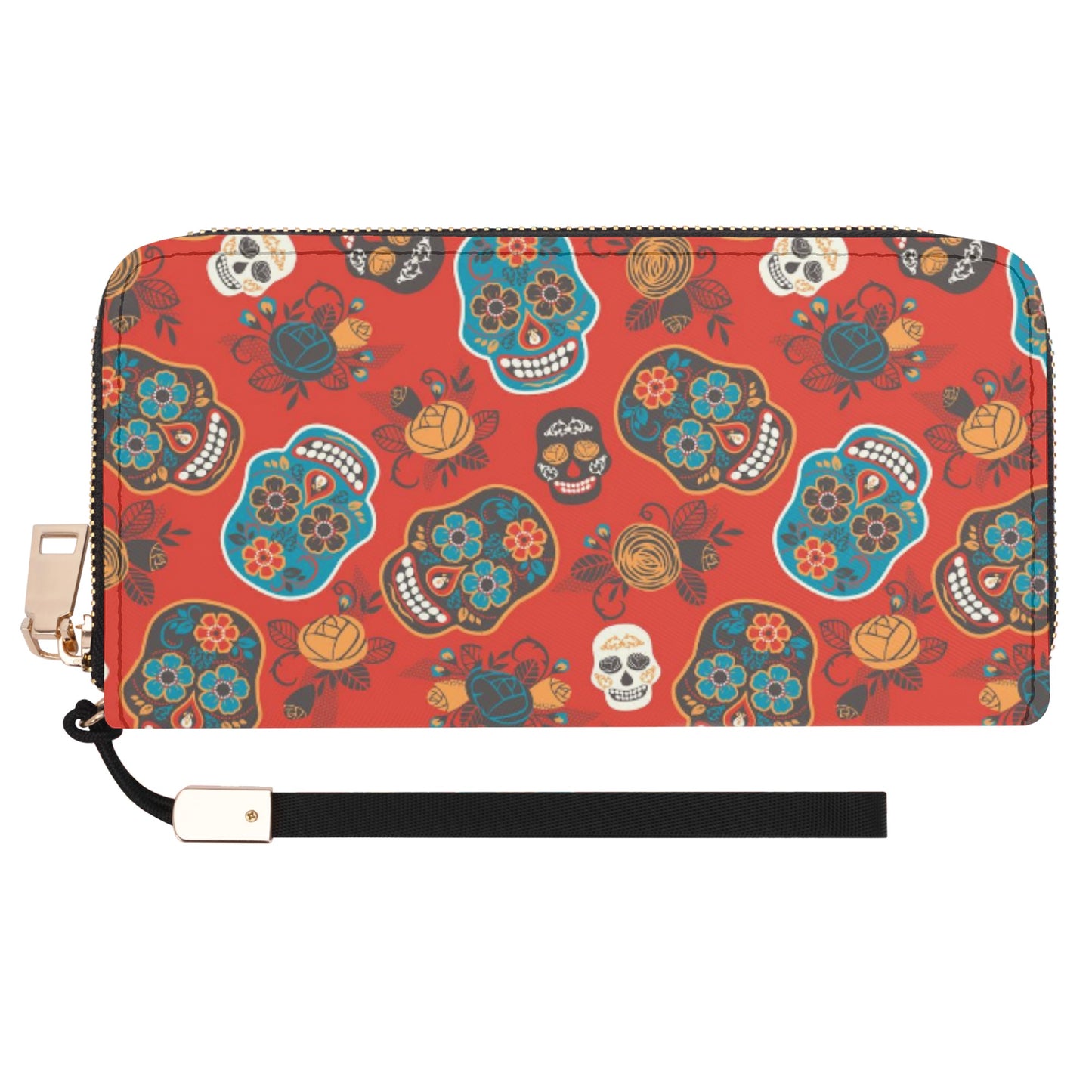 Sugar skull day of the dead gothic Halloweeen Casual Clutch Wallet
