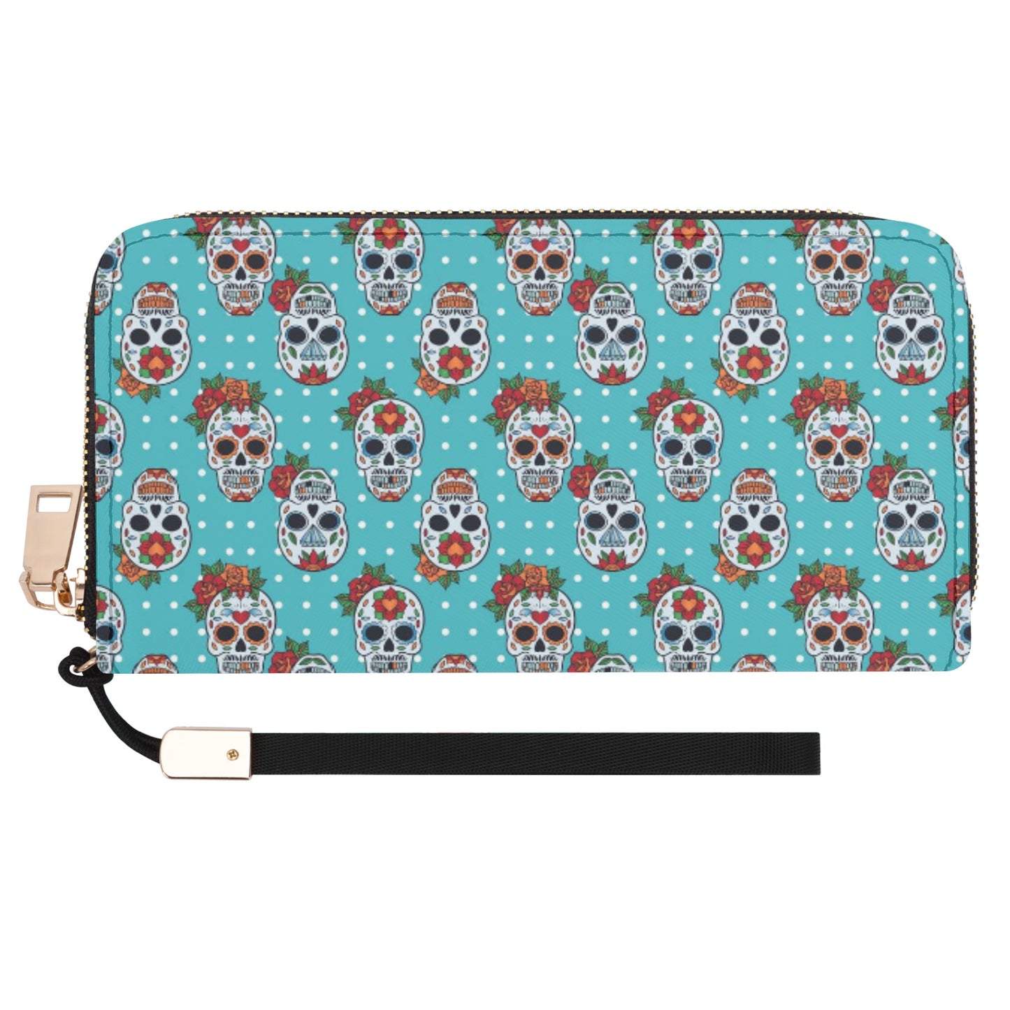 Sugar skull day of the dead gothic Halloweeen Casual Clutch Wallet