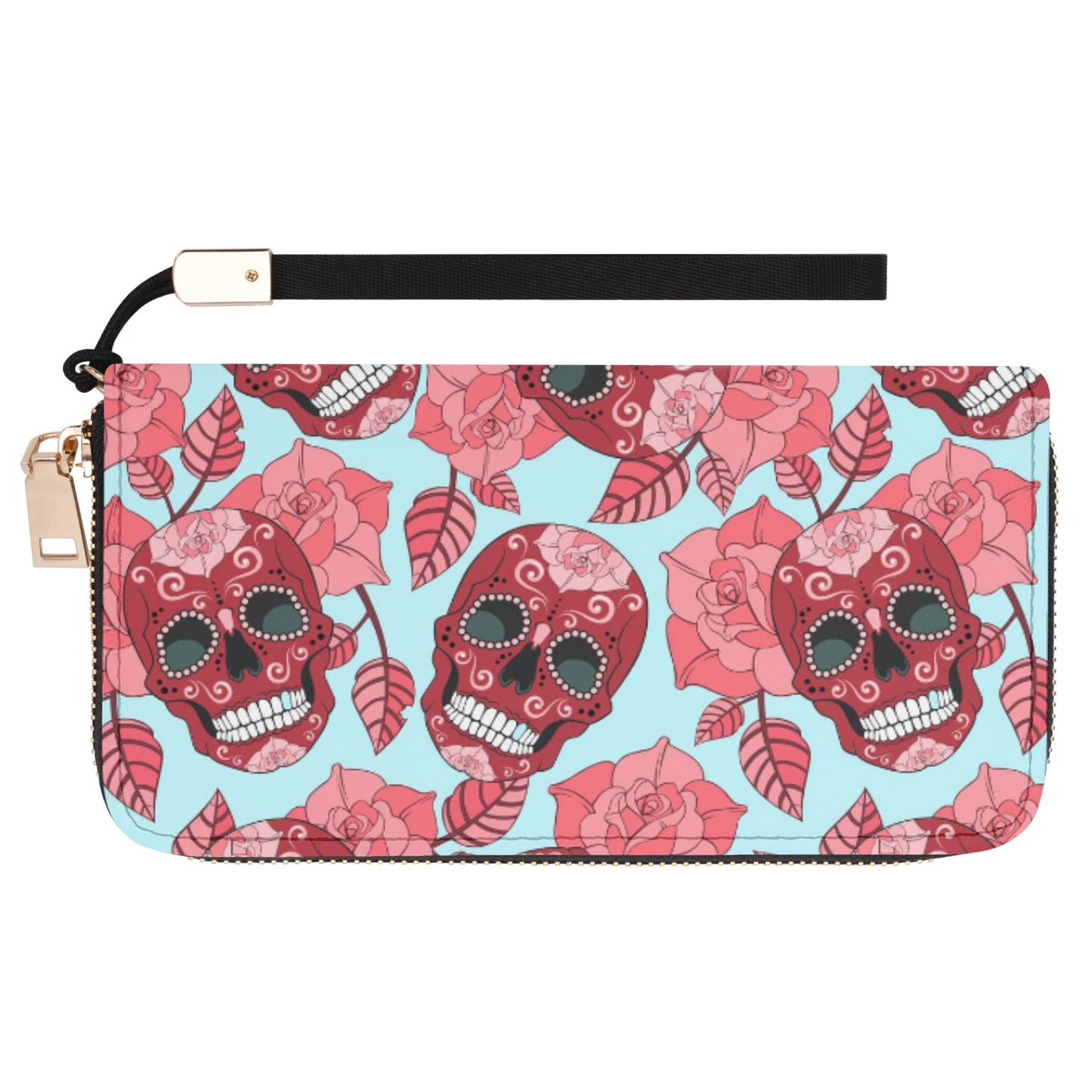 Sugar skull day of the dead gothic Halloweeen Casual Clutch Wallet
