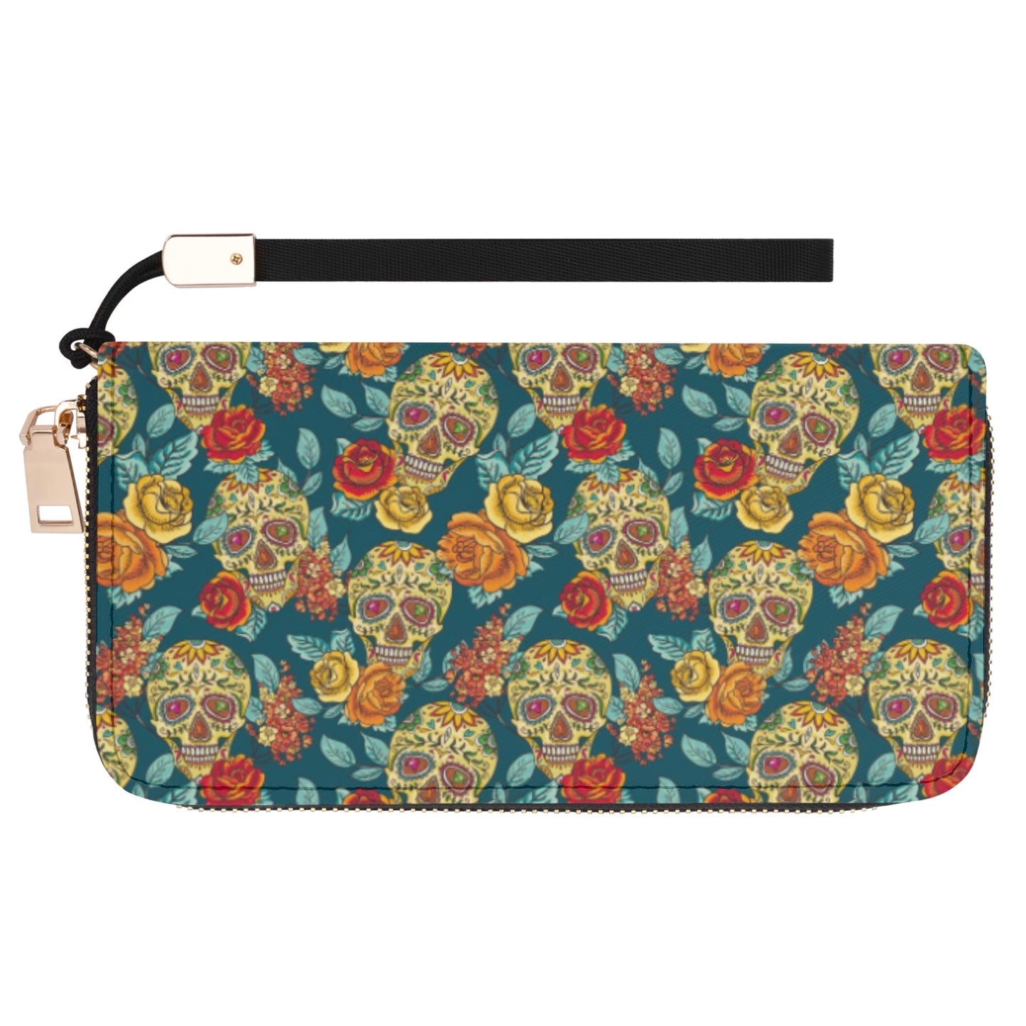 Sugar skull day of the dead gothic Halloweeen Casual Clutch Wallet