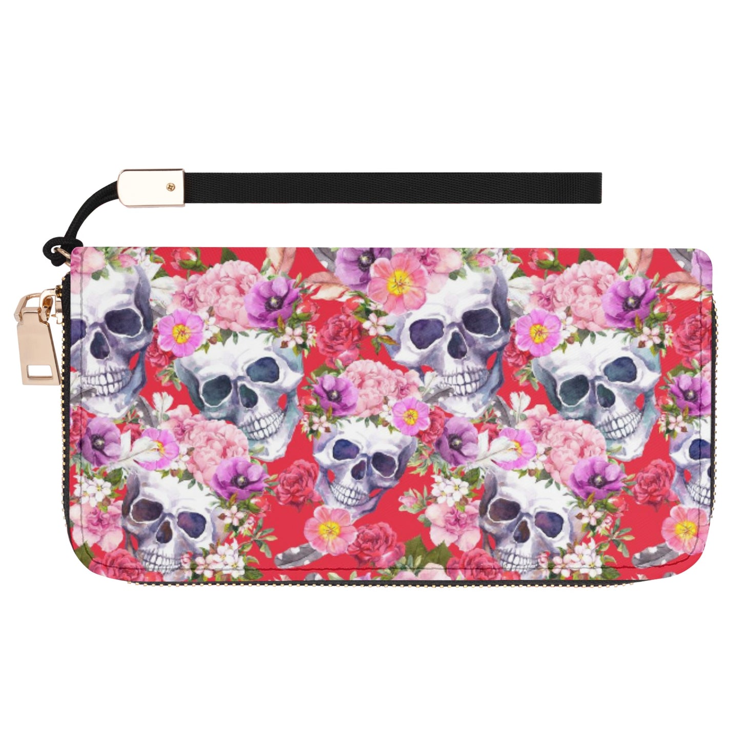 Sugar skull day of the dead gothic Halloweeen Casual Clutch Wallet