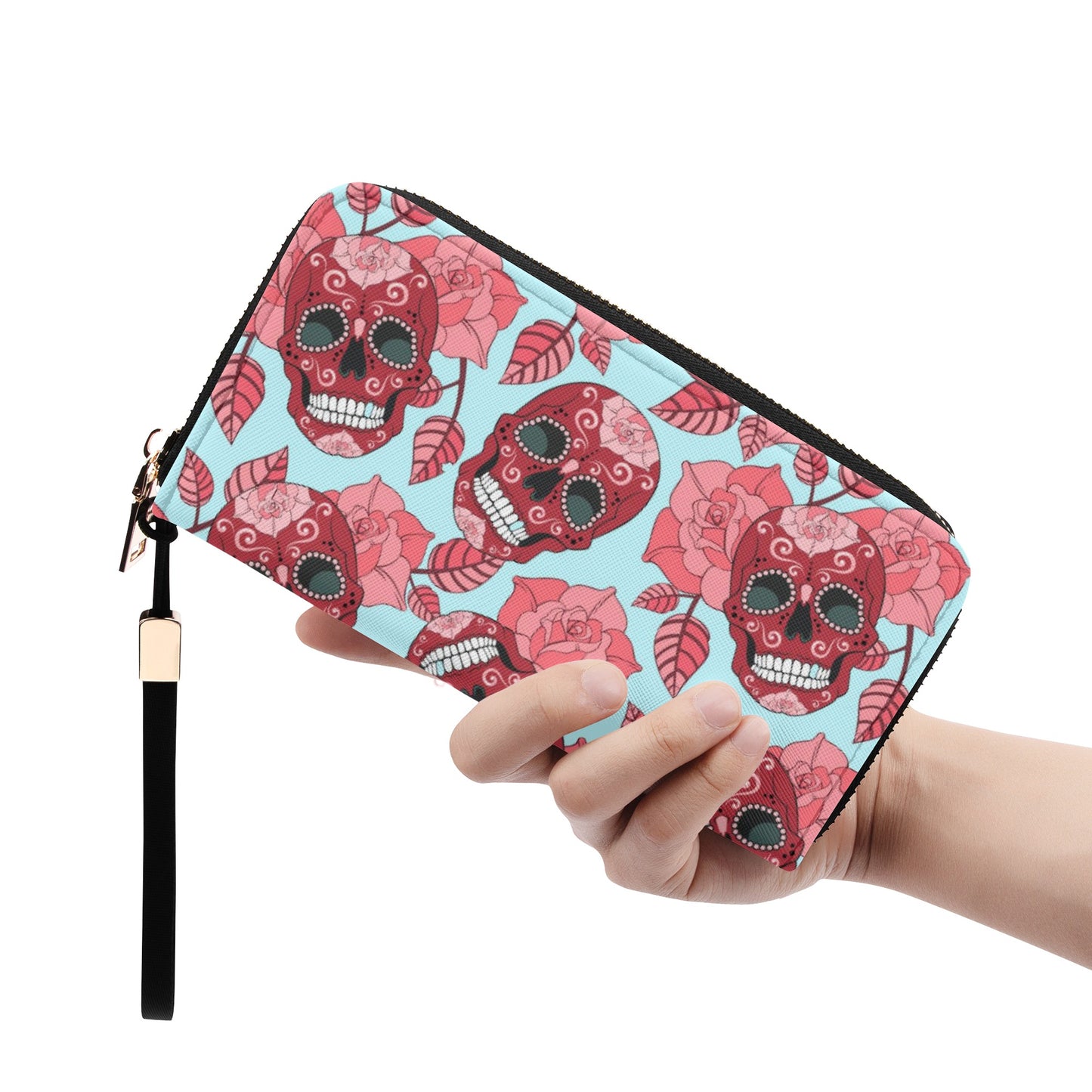 Sugar skull day of the dead gothic Halloweeen Casual Clutch Wallet