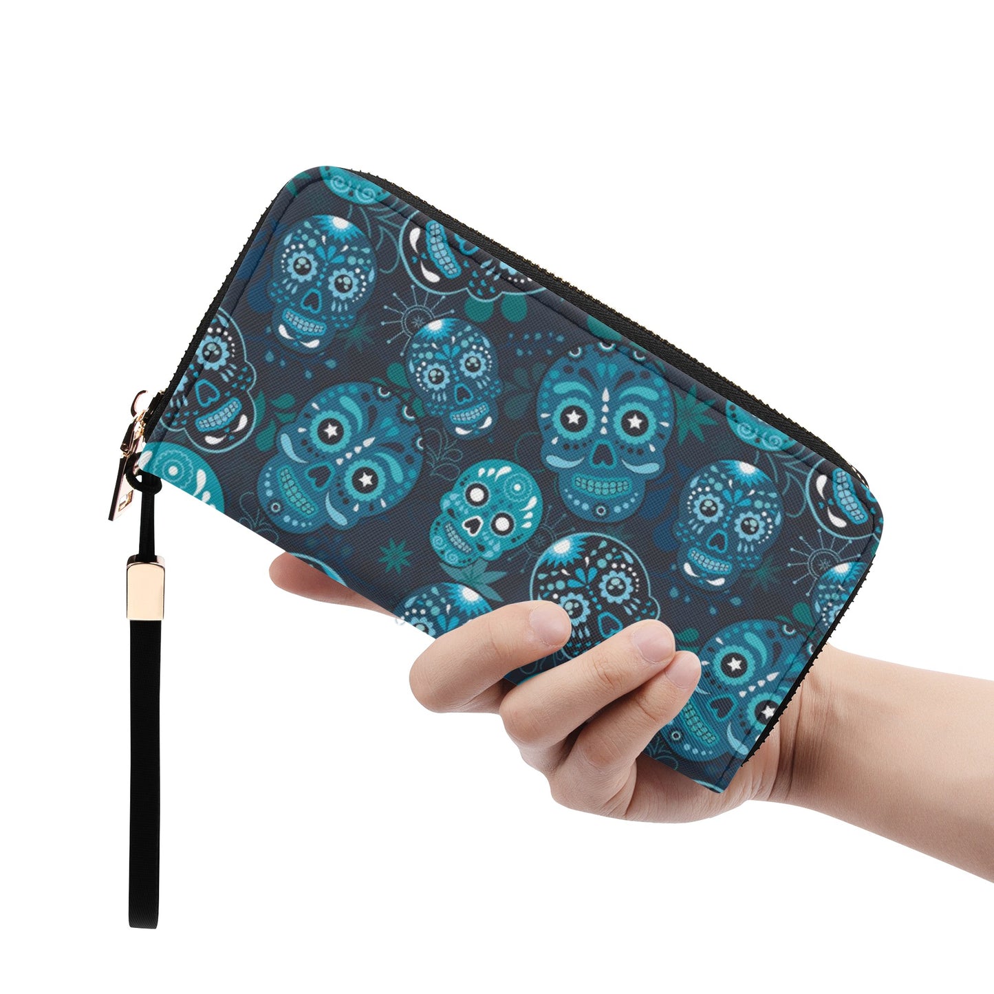 Sugar skull day of the dead Halloween gothic Casual Clutch Wallet