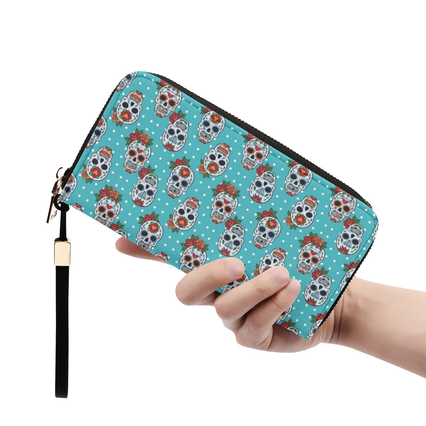 Sugar skull day of the dead gothic Halloweeen Casual Clutch Wallet