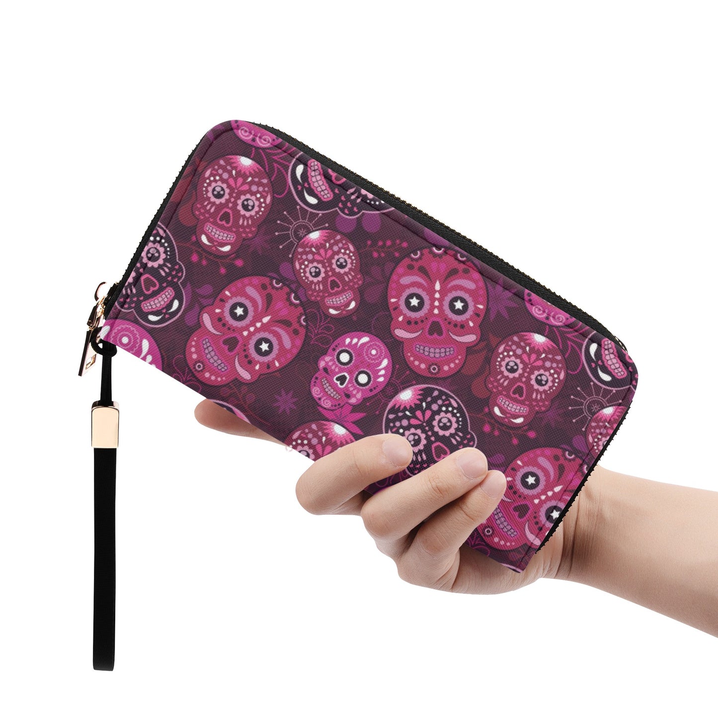 Sugar skull day of the dead gothic Halloweeen Casual Clutch Wallet