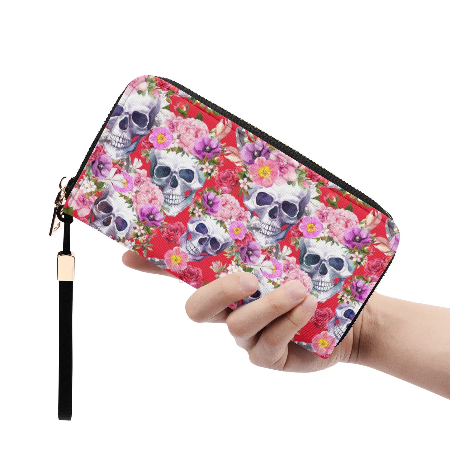 Sugar skull day of the dead gothic Halloweeen Casual Clutch Wallet