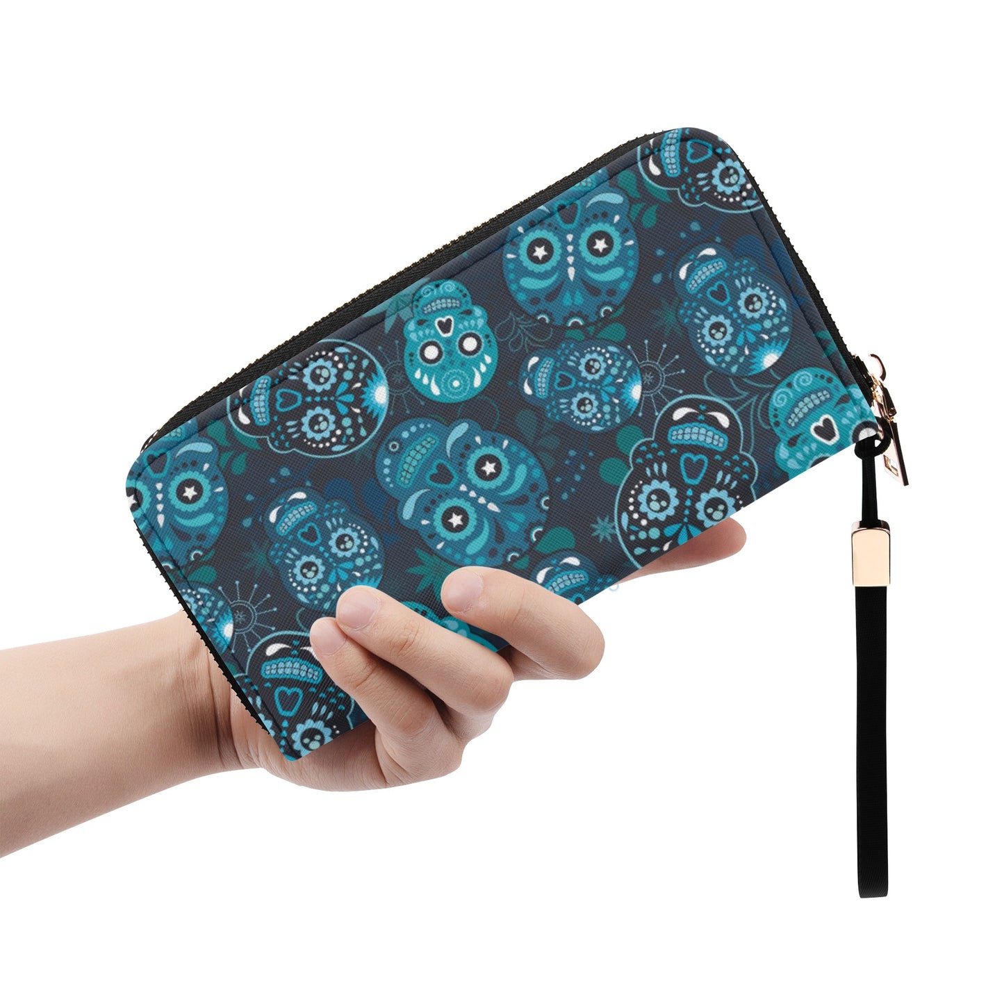 Sugar skull day of the dead Halloween gothic Casual Clutch Wallet