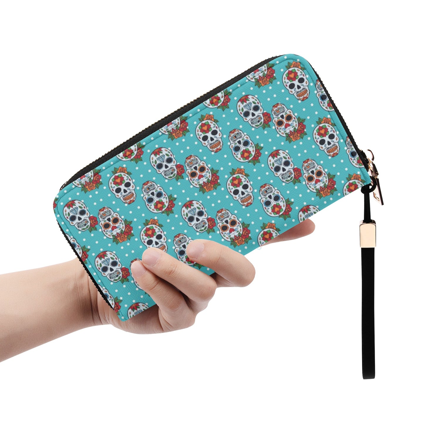 Sugar skull day of the dead gothic Halloweeen Casual Clutch Wallet