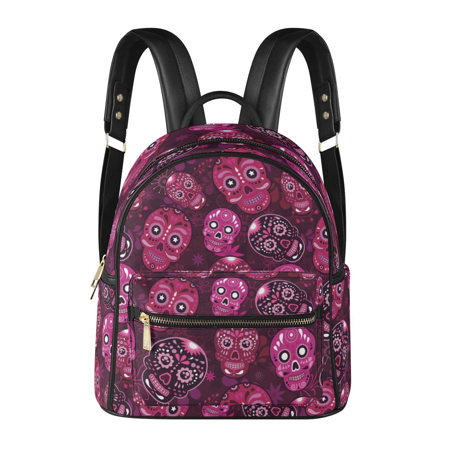 Day of the dead sugar skull Women's Casual PU Backpack