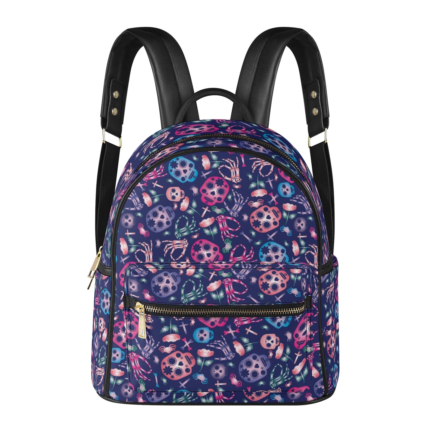 Day of the dead sugar skull Women's Casual PU Backpack