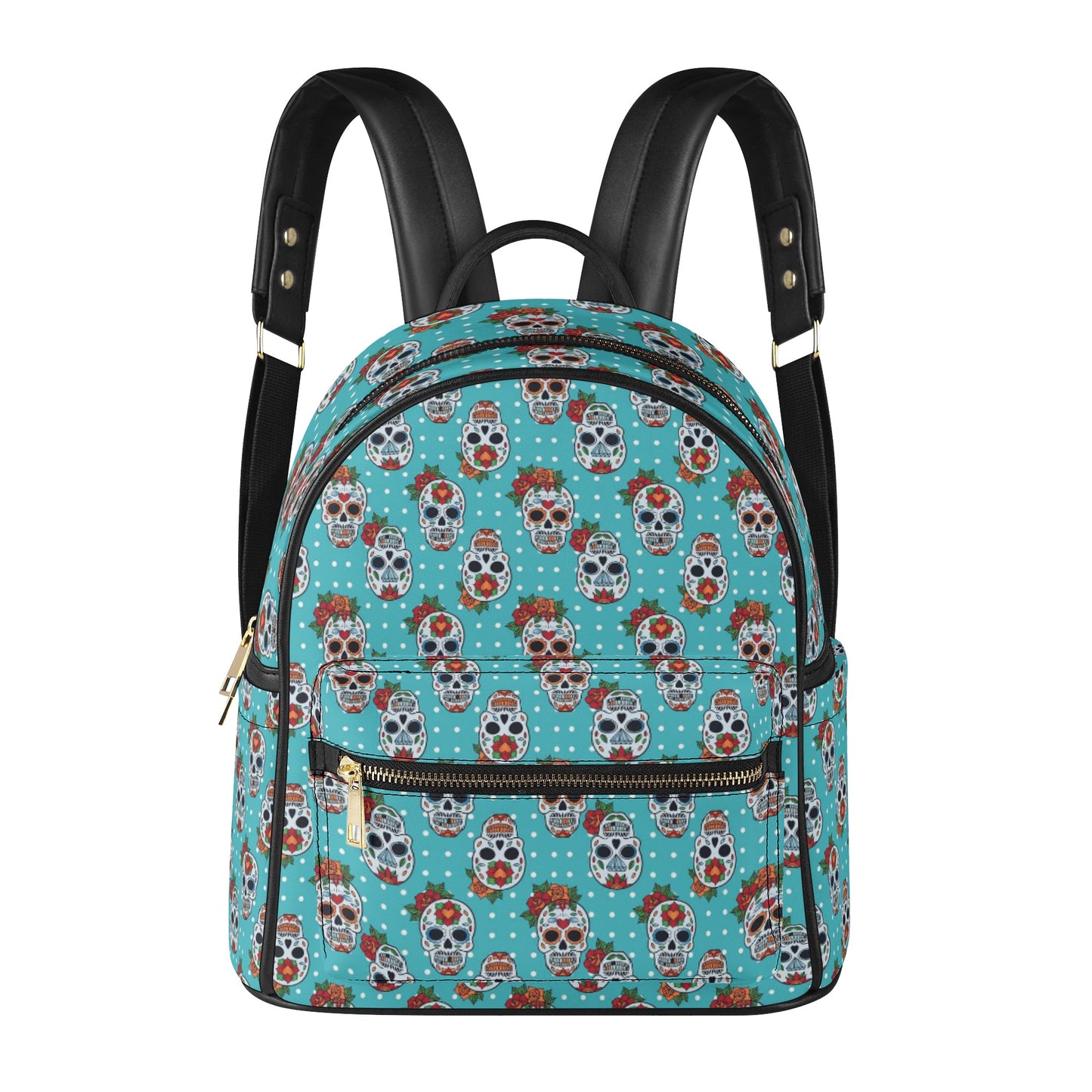 Day of the dead sugar skull Women's Casual PU Backpack