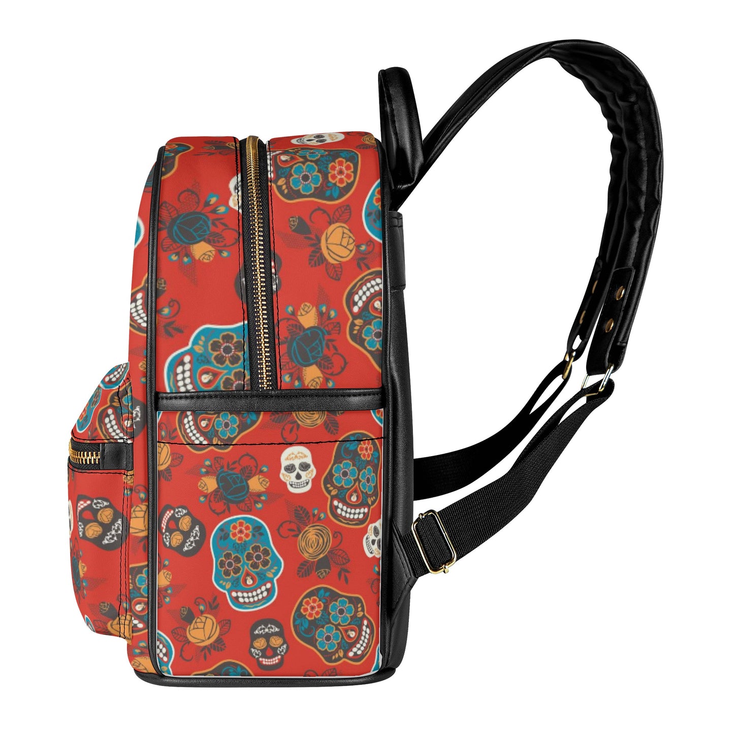 Day of the dead sugar skull Women's Casual PU Backpack