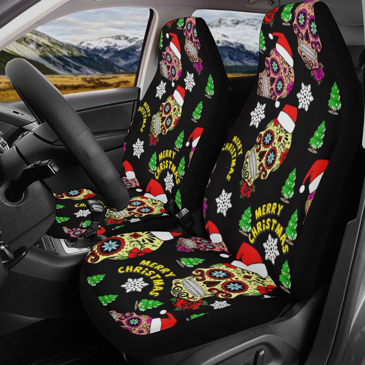 Sugar skull Day of the dead Mexican skull Car Seat Cover Set