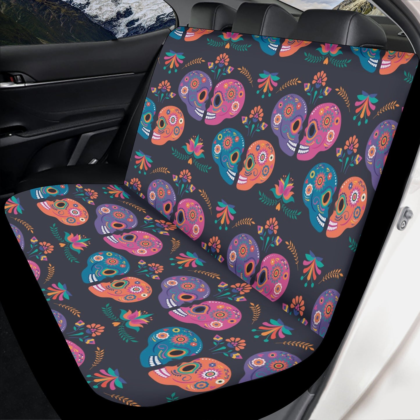 Sugar skull Day of the dead Mexican skull Car Seat Cover Set