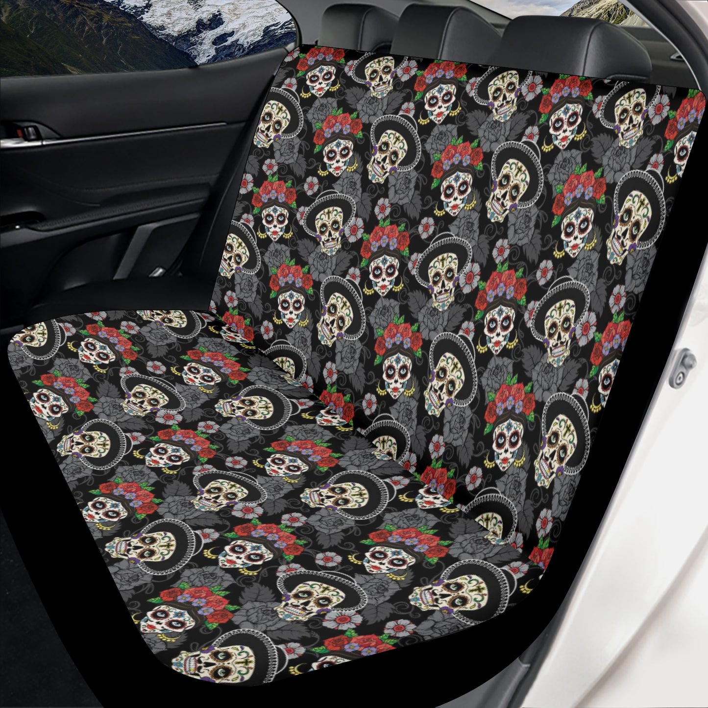 Sugar skull Day of the dead Mexican skull Car Seat Cover Set