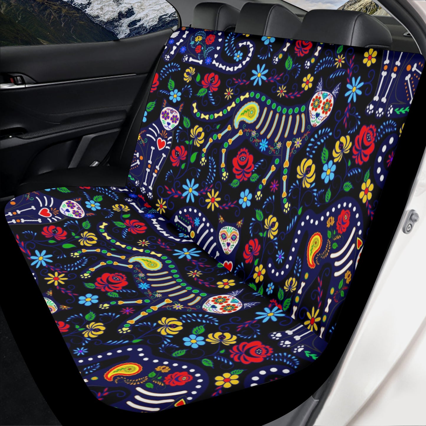 Sugar skull Day of the dead Mexican skull Car Seat Cover Set