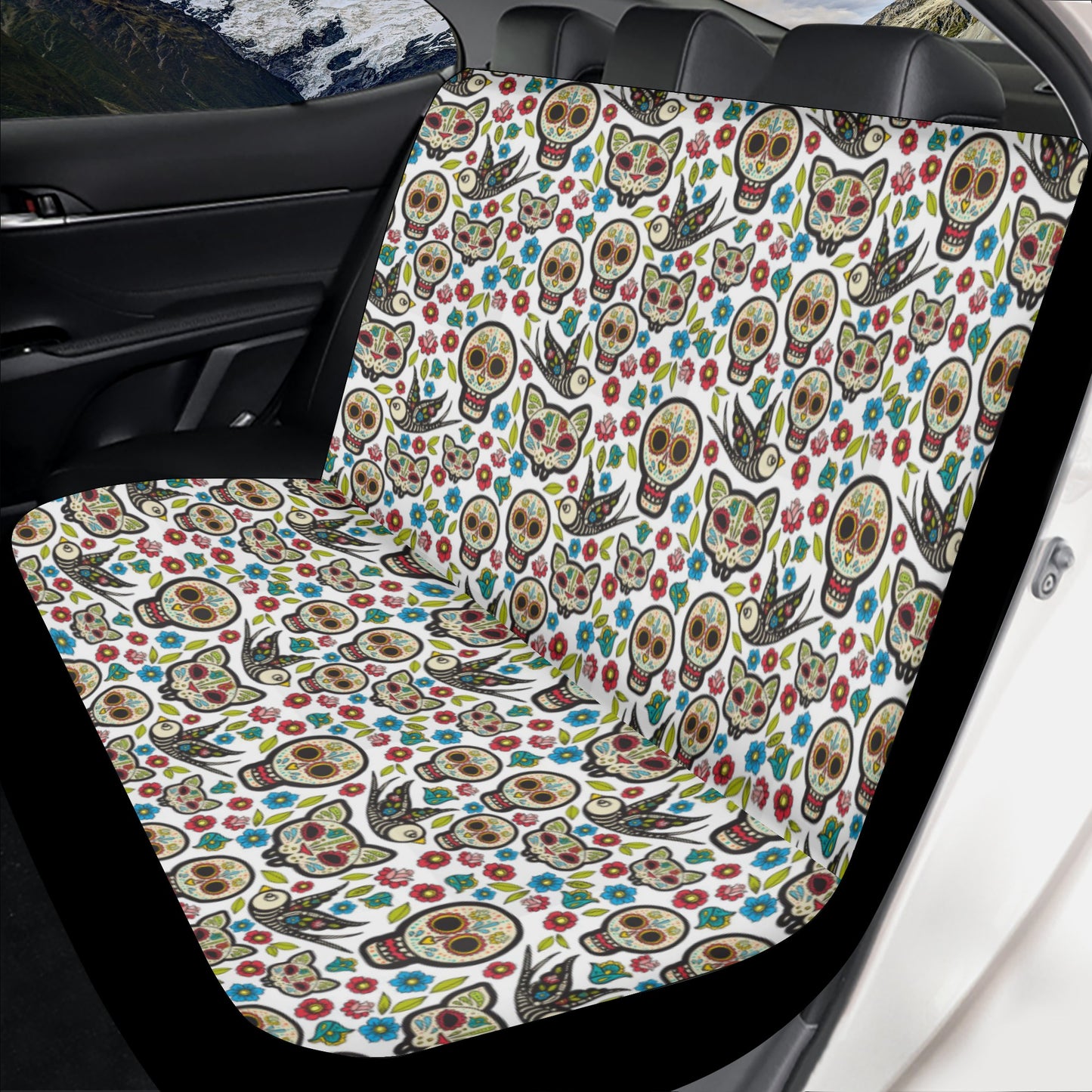 Sugar skull Day of the dead Mexican skull Car Seat Cover Set