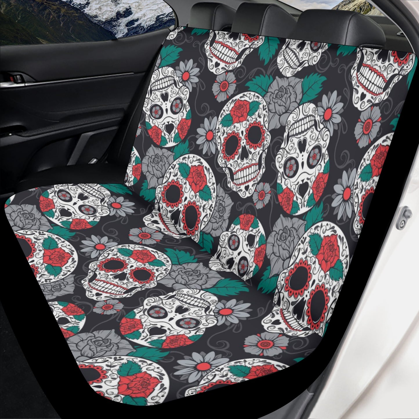 Sugar skull Day of the dead Mexican skull Car Seat Cover Set