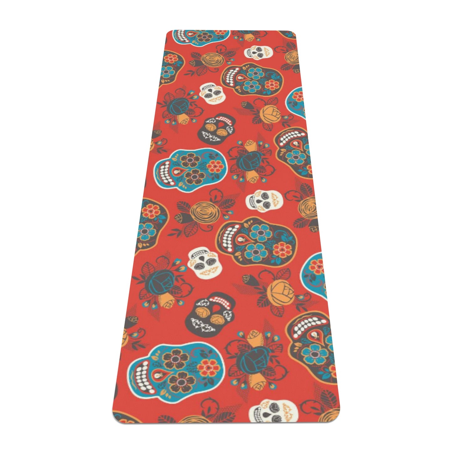 Day of the dead sugar skull pattern Rubber Yoga Mat