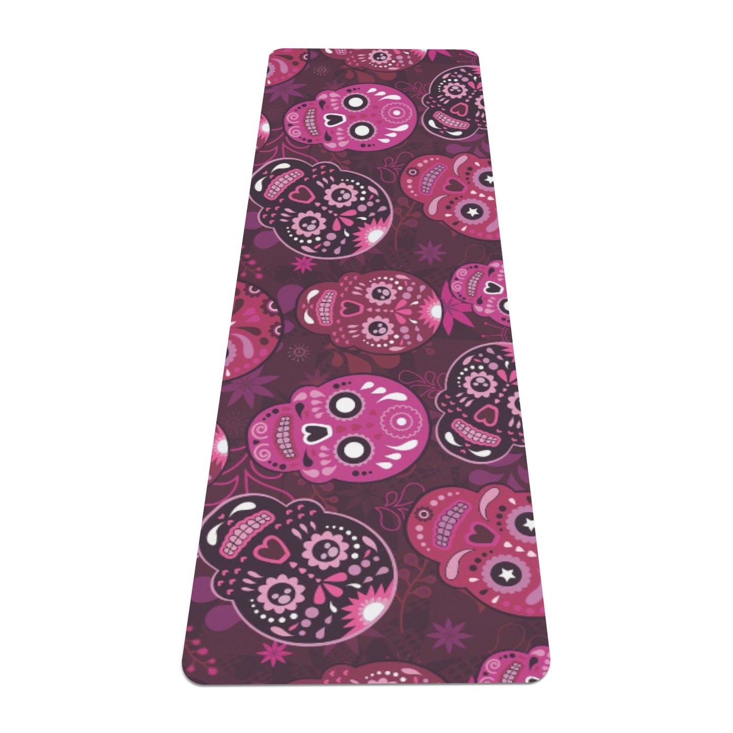 Day of the dead sugar skull pattern Rubber Yoga Mat