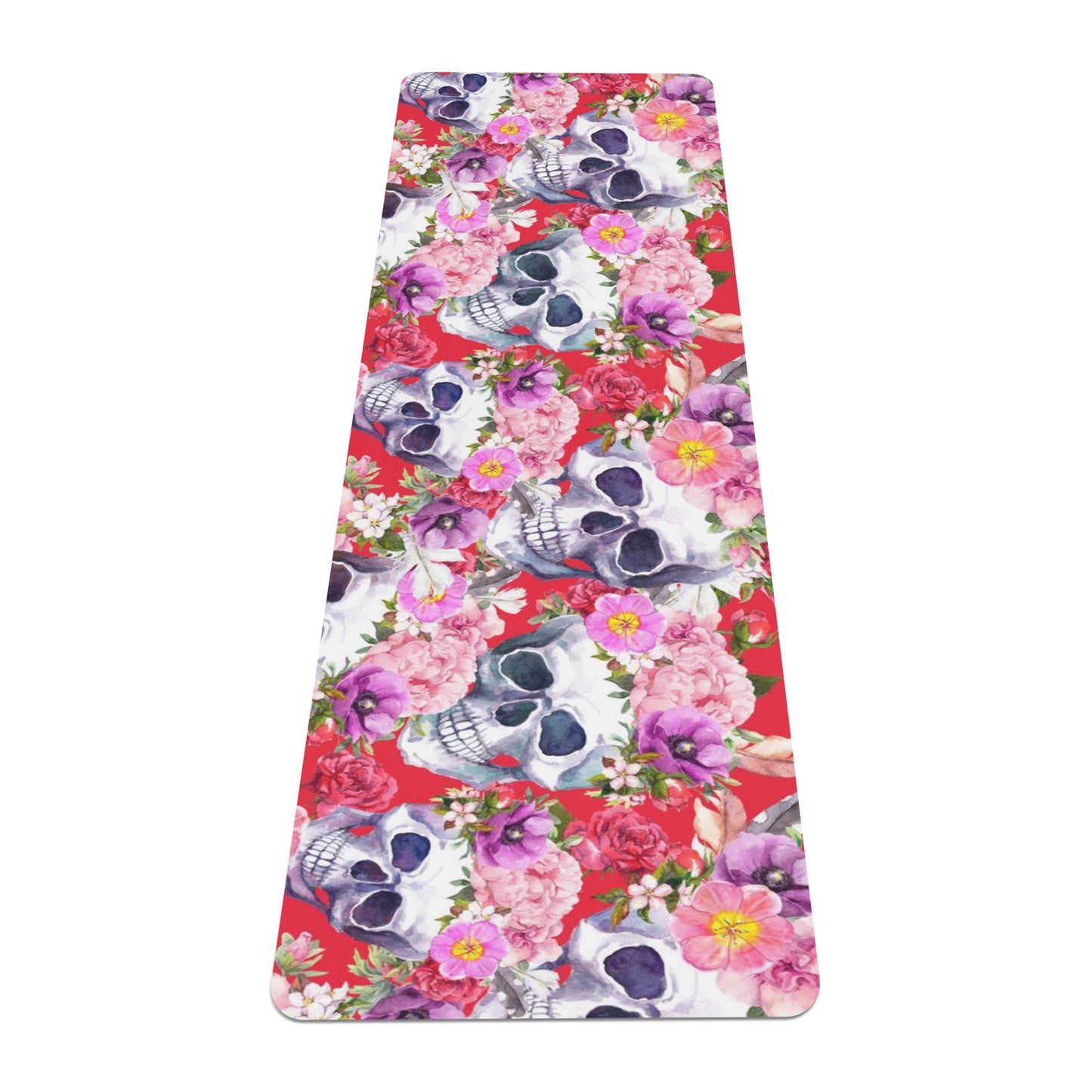 Day of the dead sugar skull pattern Rubber Yoga Mat