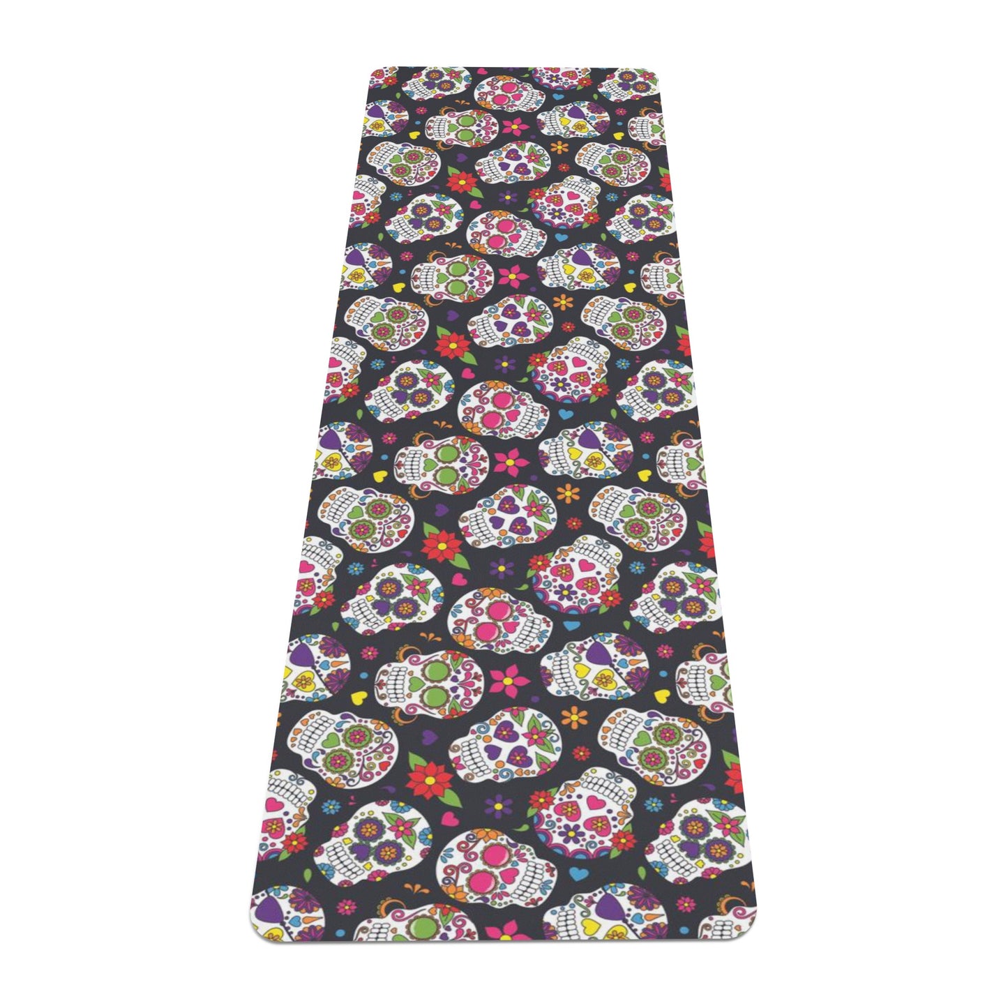 Day of the dead sugar skull pattern Rubber Yoga Mat