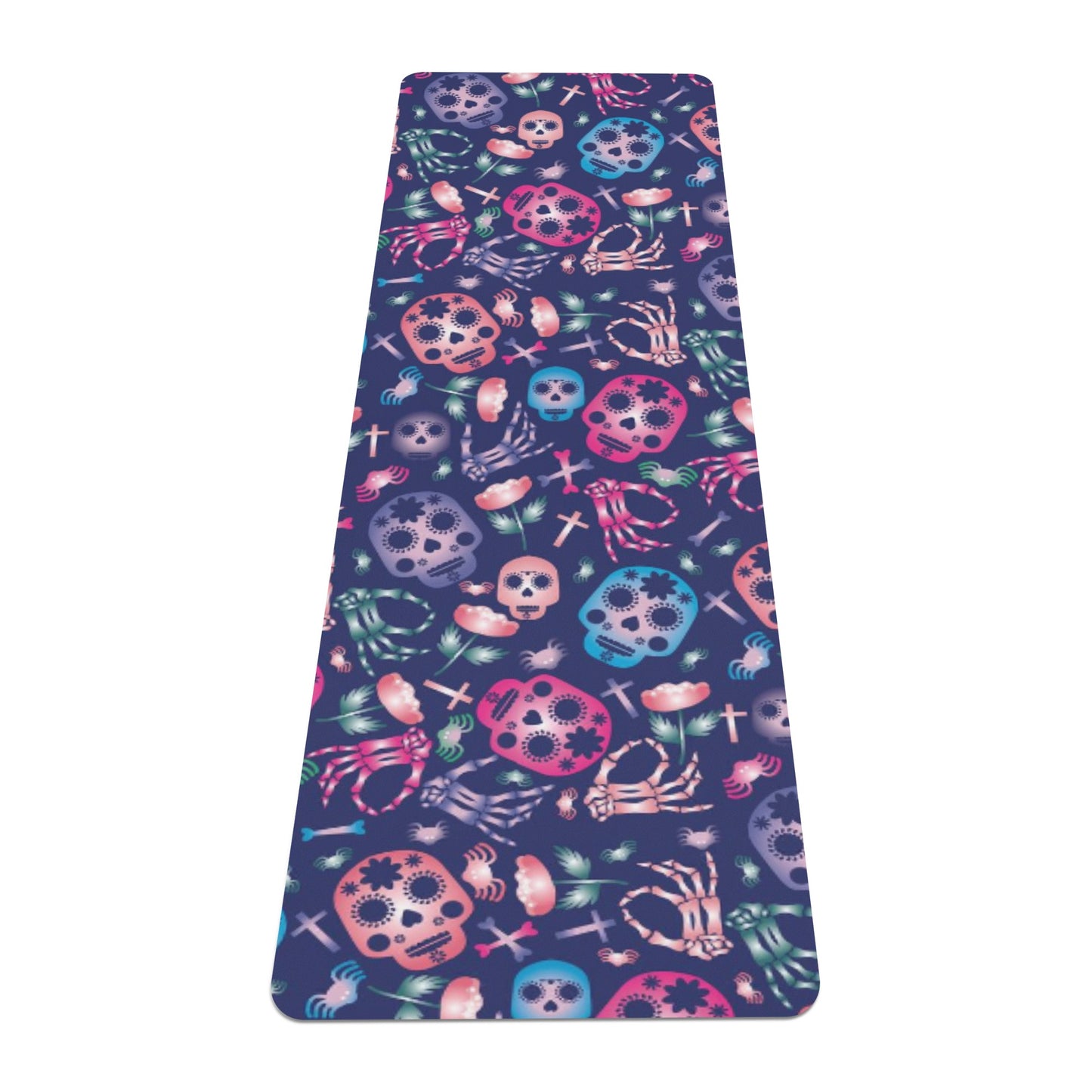 Day of the dead sugar skull pattern Rubber Yoga Mat