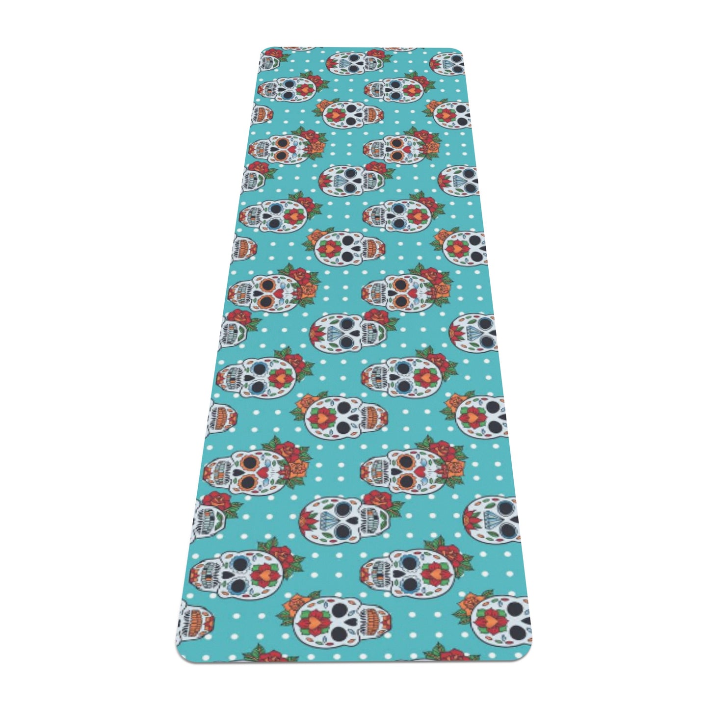 Day of the dead sugar skull pattern Rubber Yoga Mat